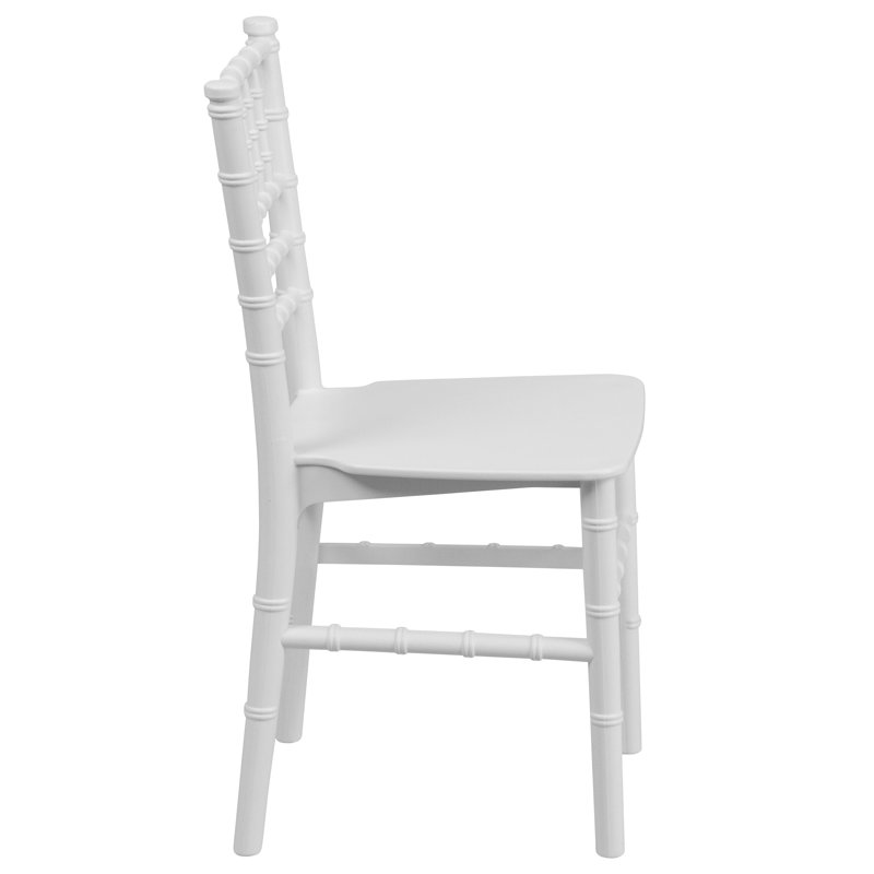 Elegant Kids White Resin Chiavari Event Chair Set