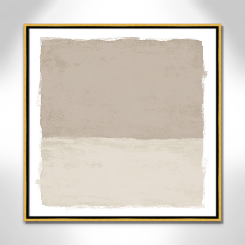 «Silent Sands I» par Natalie Carpentieri, H 25,5 po x l 25,5 po, Doré