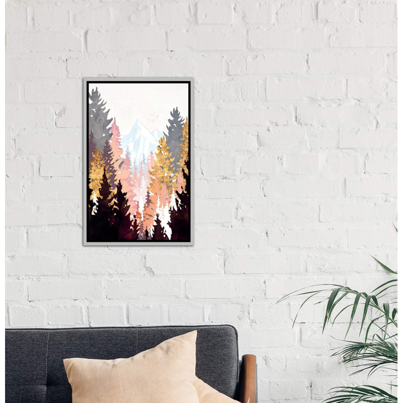 « wine forest » par spacefrog designs-print, H 48 po x l 32 po x P 1,5 po, Toile avec cadre argenté