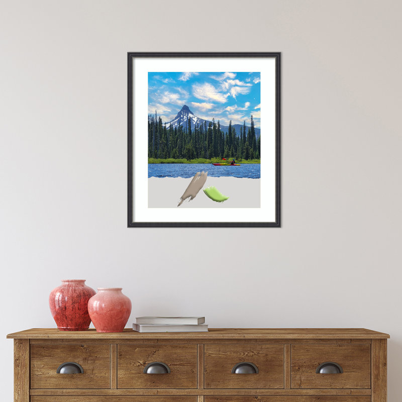 Cherno Black Wood Picture Frame with Mat, 20" x 24"