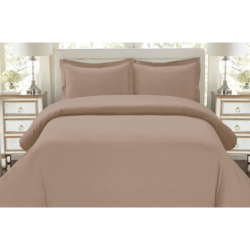 Ensemble de housse de couette, Taupe, Double / grand