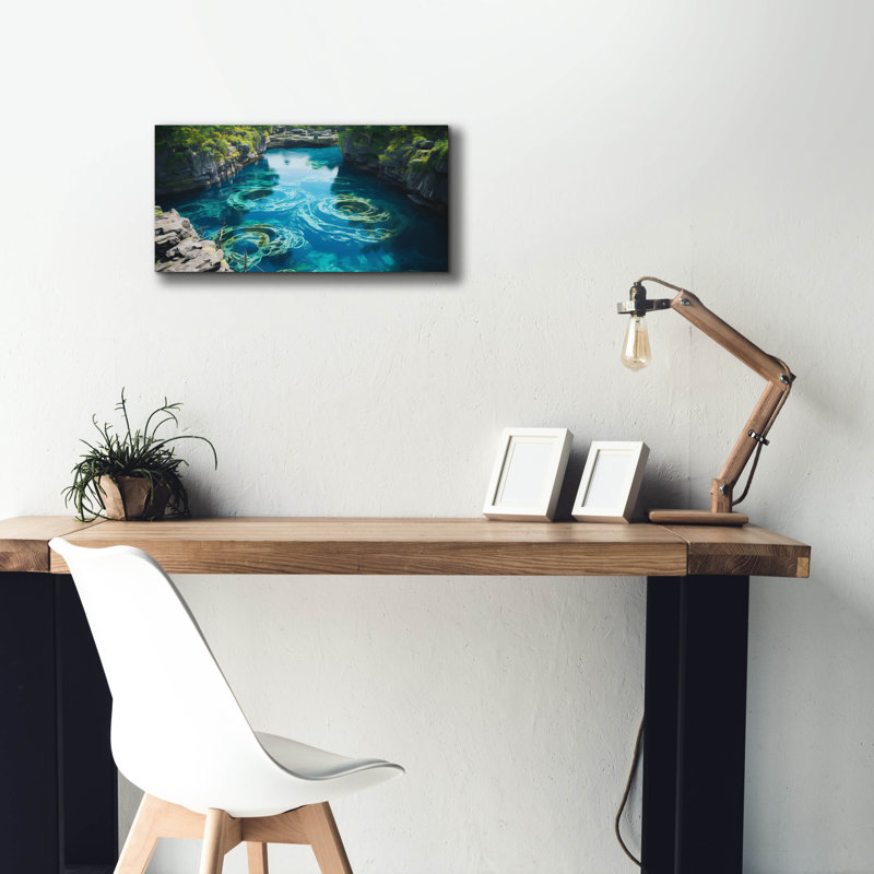 Ivy Bronx «Lagoon» par r3darch0n, art mural sur toile, H 12 po x l 24 po x P 0,75 po