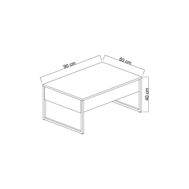 Table basse moderne avec pieds en métal, travertin et finition dorée, 35,4 x 23,6 x 15,7 pouces | 100% panneau de particules enduit de mélamine, épaisseur: 0,7 pouce | Design glamour parfait pour le salon et les espaces contemporains