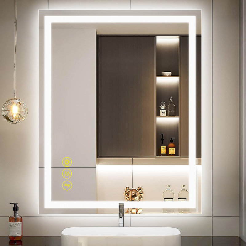 Rectangle Wall Mirror, 40" H x 32" W x 1.2" D