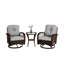 3 chaises de patio à bascule pivotantes pour l'extérieur 3 pièces-28009371