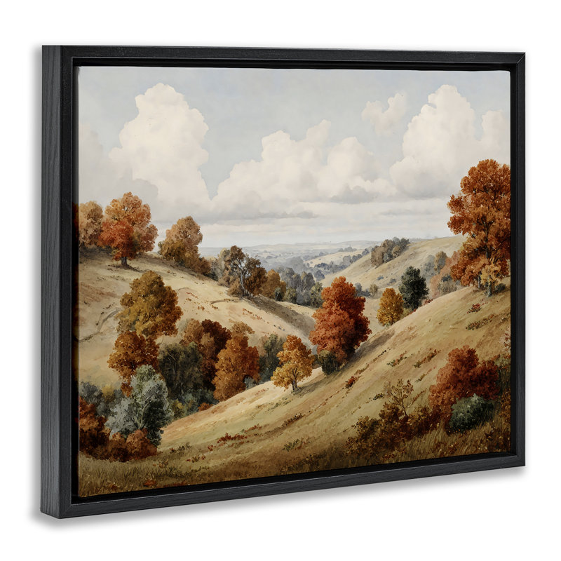 Cadre flottant Autumn Tree, Cadre flottant noir de jais, H 17 po x l 21 po