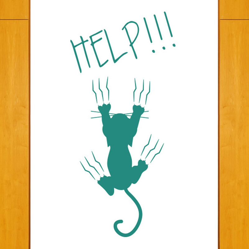 Animals Wall Decal, Aqua Green, Large