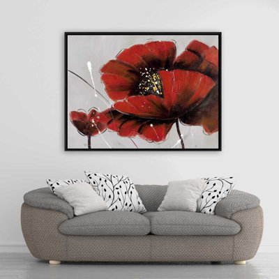 Toile de coquelicot - décoration florale | Art encadré