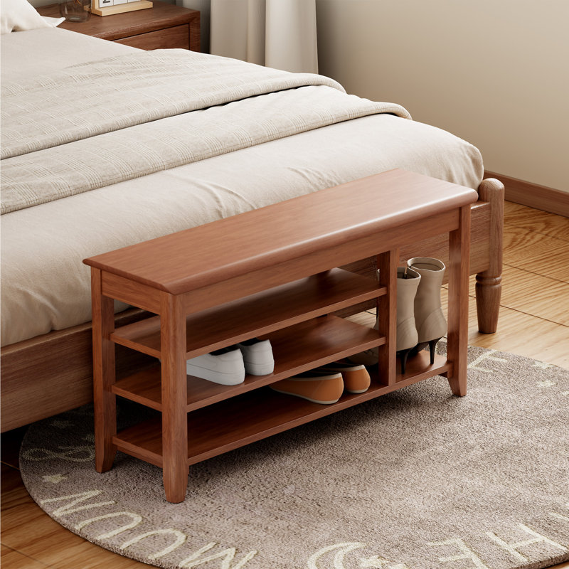 100% Solid Wood Front Door Shoe Rack
