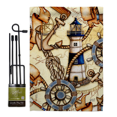 Double Sided 18.5'' H x 13'' W Flag Set