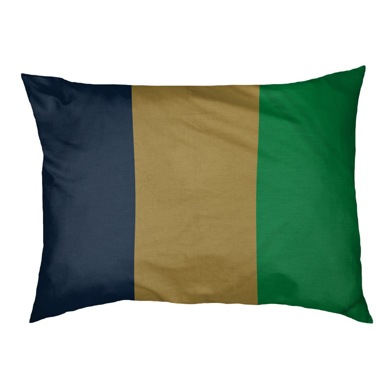 Coussin Atlanta, Medium (28" W x 18" D x 6" H), Blue/Gold/Green