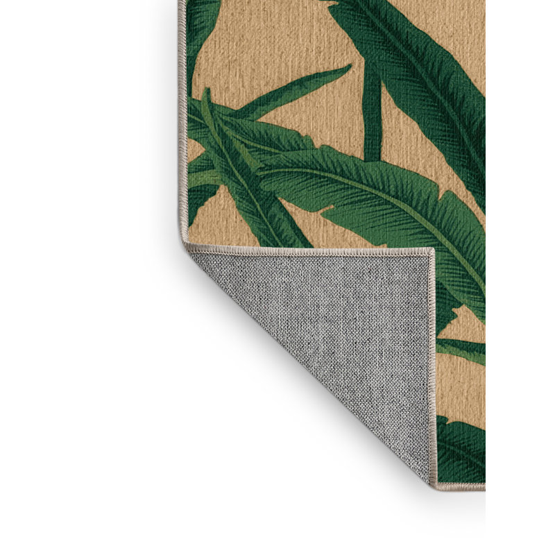 Tapis hawaïen lavable Ti Plants, Rectangulaire 2 pi x 3 pi