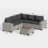 5-Person Outdoor Sectional Sofa Set With All-Weather HDPE Rattan, Cushions, And Wide Armrests-1007000676