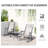Outsunny 3 Piece Outdoor Rocking Chair Set, Patio Folding Lawn Rocker Set With Glass Coffee Table, Headrests For Yard, Patio, Deck, Backyard-342430139