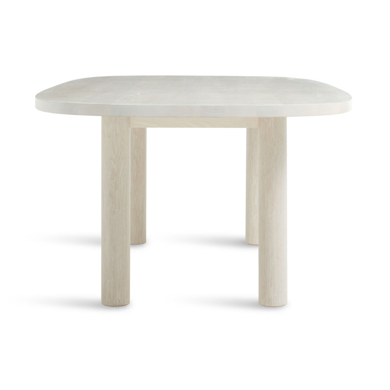 Good Times Oval Solid Wood Dining Table, Whitewashed Ash, 45" W x 100" L