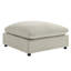 Tissu beige Cassandra Repose-pieds carré-983469177