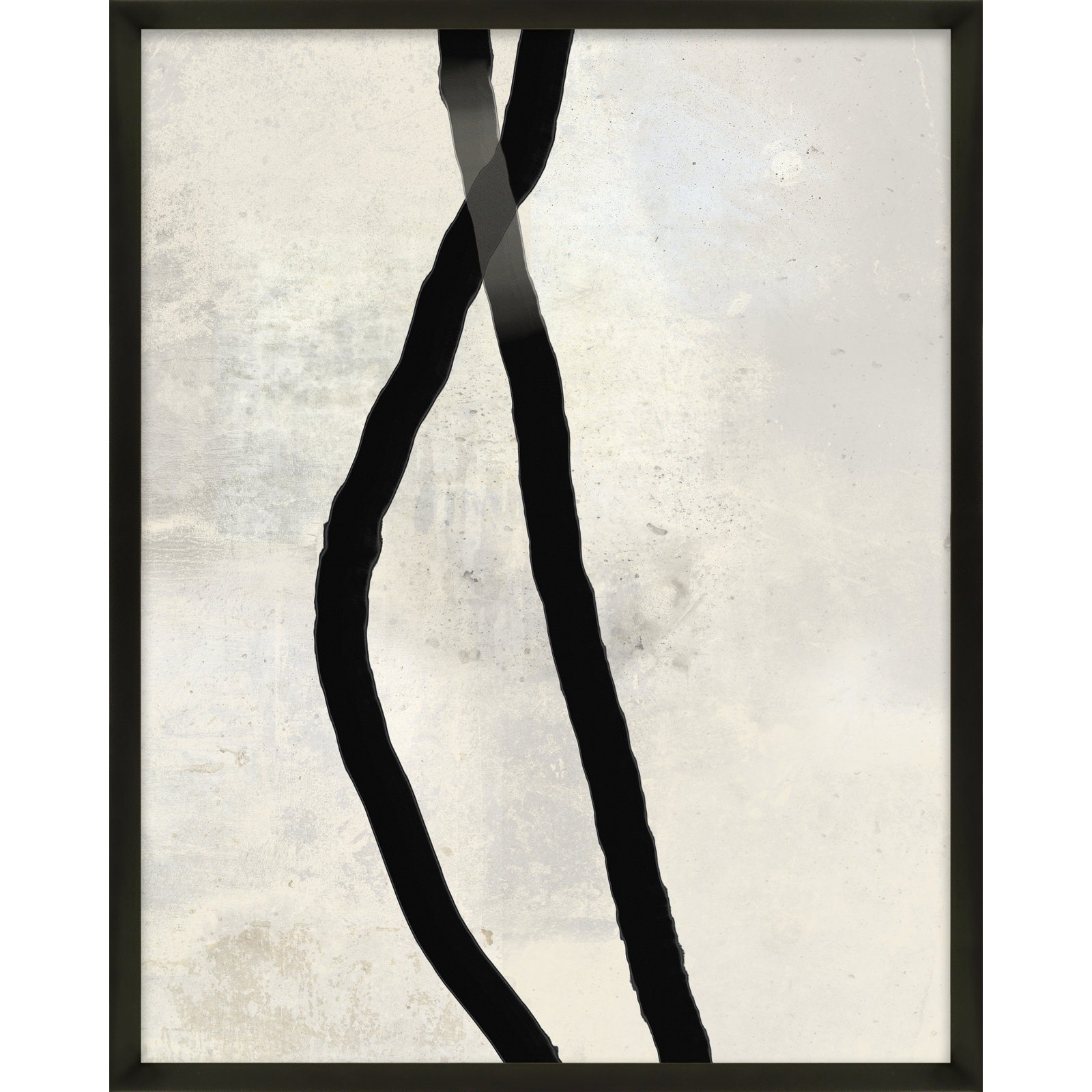 Black Rope 4 by Jacques Pilon, Black, 25" H x 20" W x 1.25" D