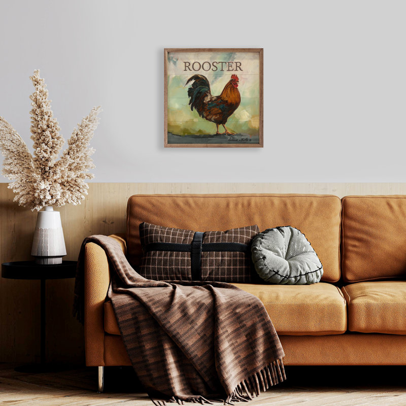 Raleigh The Rooster par Bonnie Mohr, H 16 po x l 16 po x P 1 po