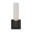 Kelly Wearstler Volver 1-light Medium Single Sconce in Bronze with Clear Etched Glass shade-768992683-768992681