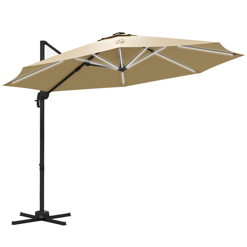 Cailee 298cm Lighted Cantilever Parasol