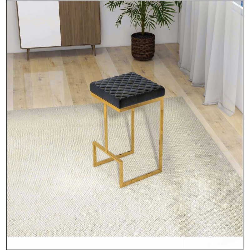 Tabouret rembourré Joel Mid Century Modern Luxury