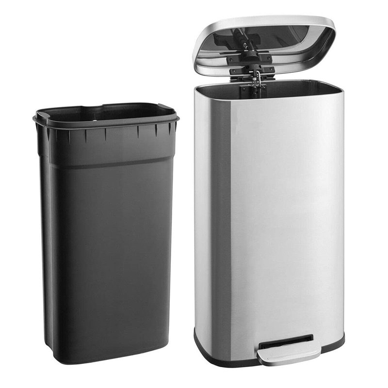 Creon Stainless Steel Step On Kitchen Trash Can - 30L