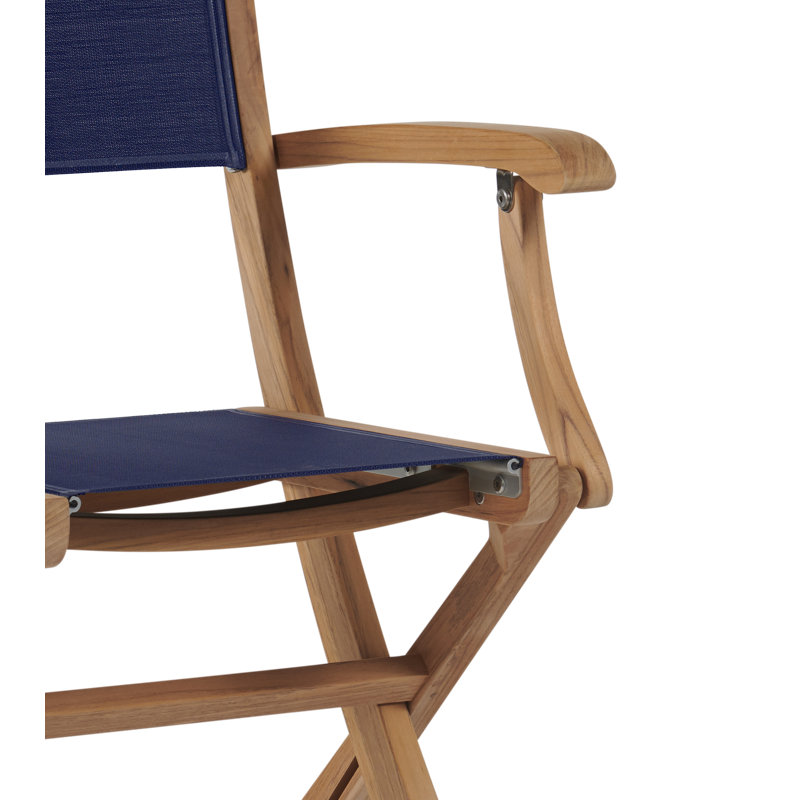 Stella Folding Dining Arm Chair, Blue