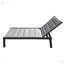 Chaise longue d'extérieur Lehens, fauteuil inclinable réglable en aluminium à cinq positions