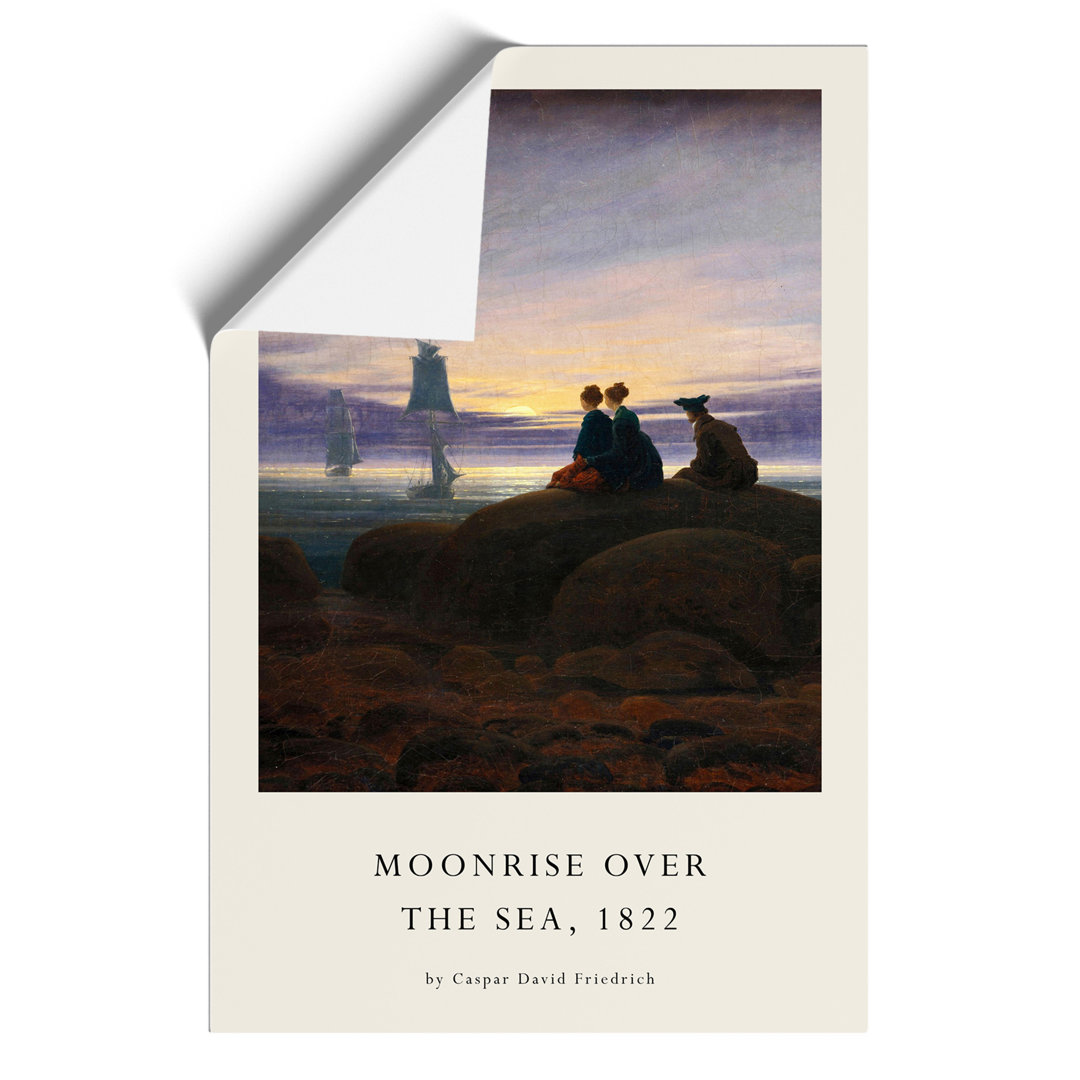 Moonrise over the Sea Print by Caspar David Friedrich - Frameless Print