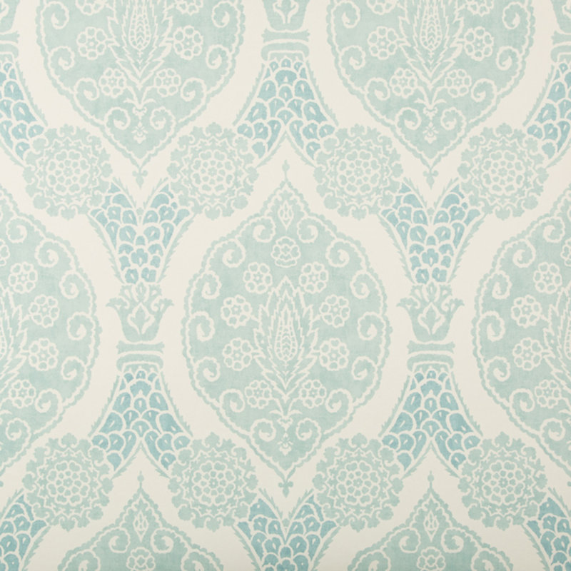 Grand Bazaar Sufera 30' L x 26.75" W Wallpaper Roll, Aqua