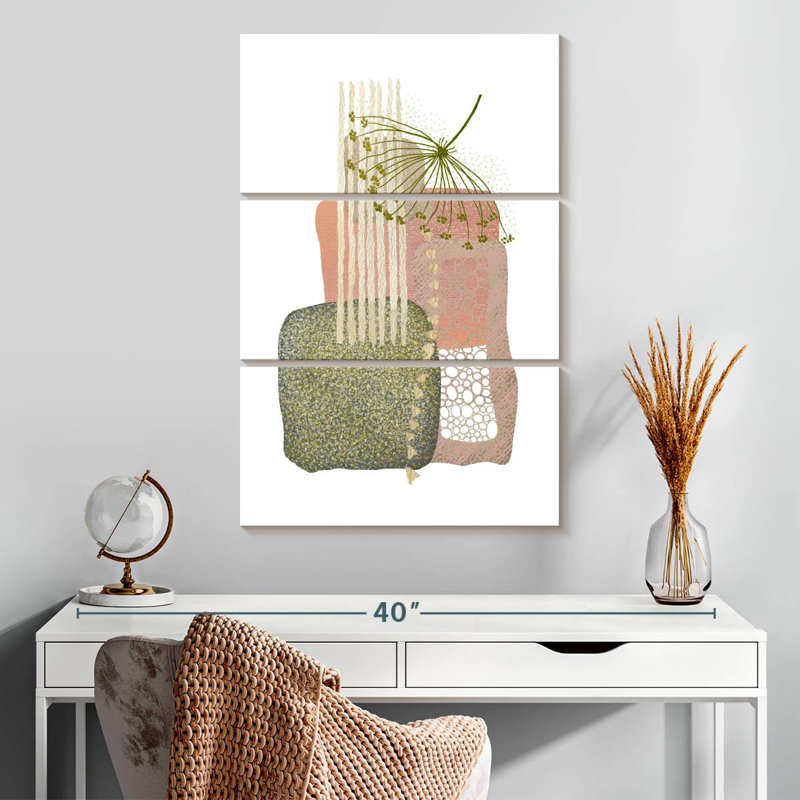 Harnek Delicate Pink And Green III, 32" H x 20" W