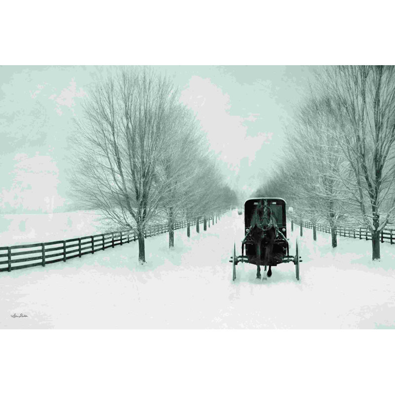 Chemin amish enneigé, H 32 po x l 48 po