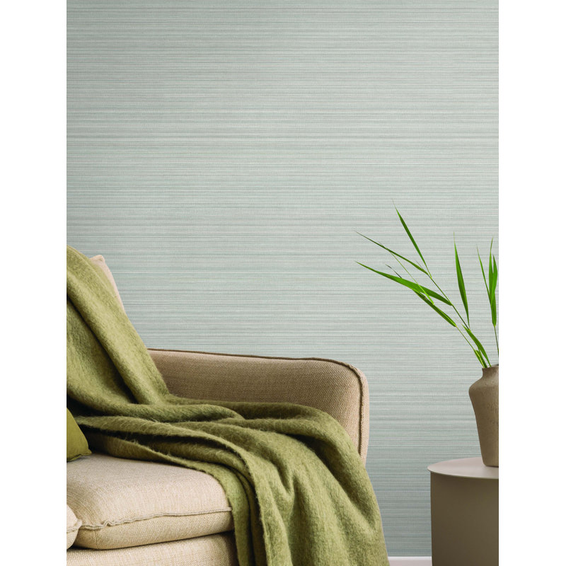 Striped Vinyl Wallpaper Roll, Haze