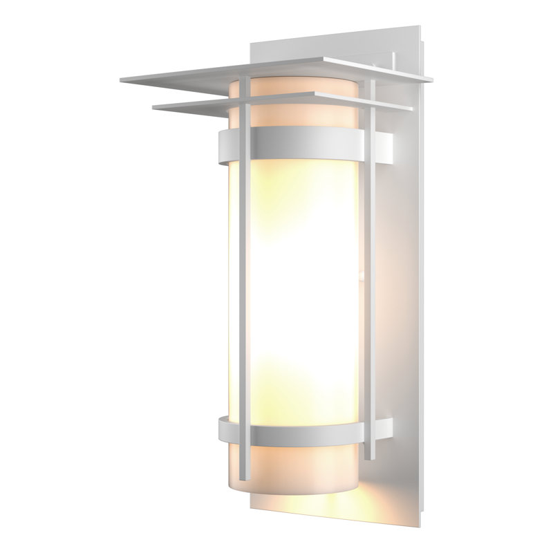 Banded 1 - Bulb Outdoor Flush Mount, 12.5" H x 6" W x 4.7" D, Coastal White