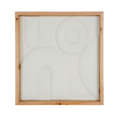 Bois 15,75 po, formes rondes blanches sculptées en bois