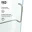 Cabine de douche à charnière sans cadre avec verre transparent 3/8 de l 30 po x P 30 po x H 73 po Monteray-50807638