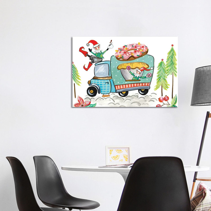 Donut elves 1 Piece Wrapped Canvas Painting, 101.6 cm H x 66.04 cm W x 1.91 cm D