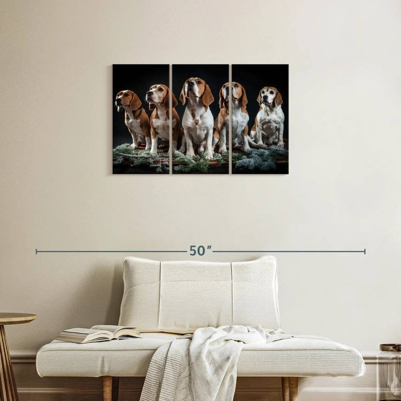Beagle Squad, 20" H x 33" W