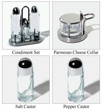 Ettore Sottsass Stainless Steel Condiment Server