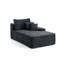 Upholstered Faux Rabbit Fur Flannel Modular Oversized Sleeper Sofa with Pillows No Assembly Required-1934326833