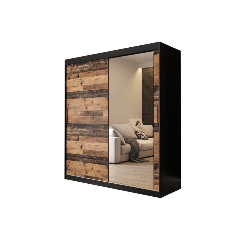 Abyad 2 Door Manufactured Wood Wardrobe