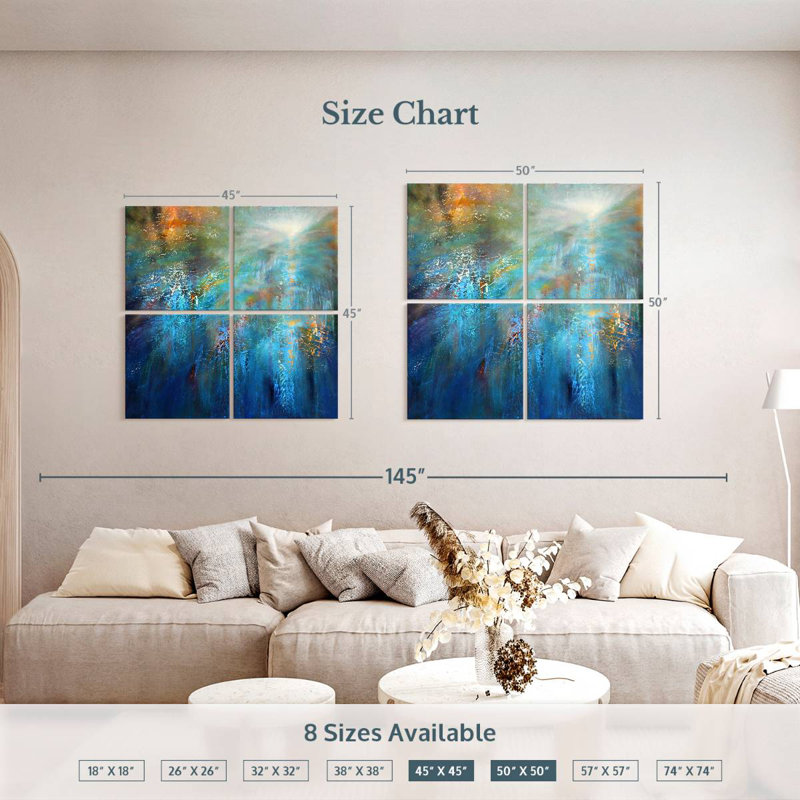 Another Blue Morning, 50" H x 50" W