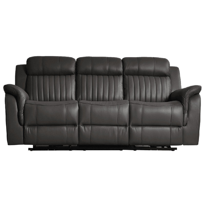 Cidliano Genuine Leather Electric Power Recliner 3 Seater Sofa, Grey