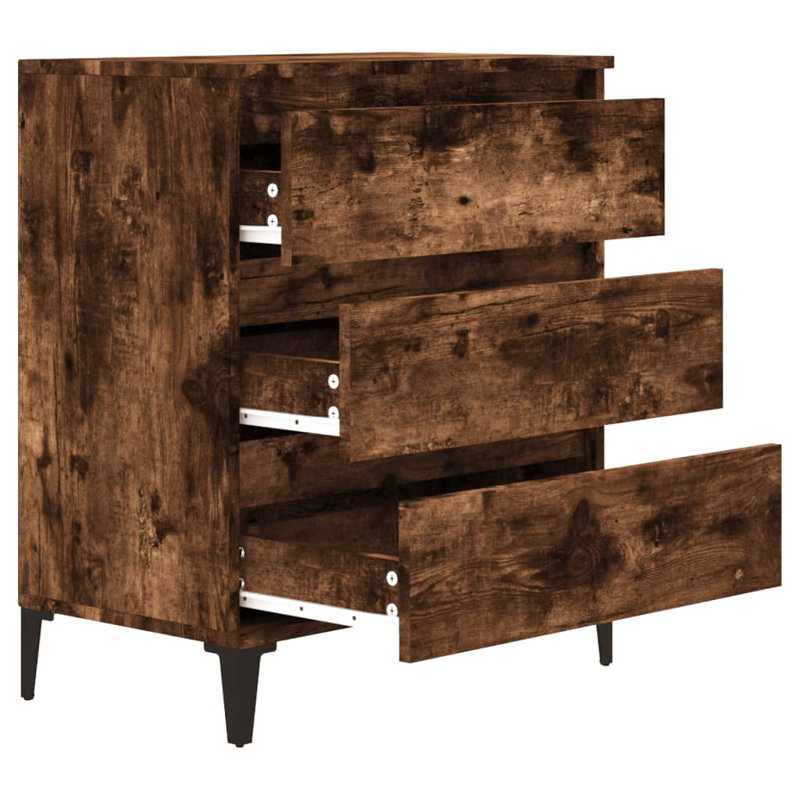 Caraban 60cm Sideboard, Walnut/Black