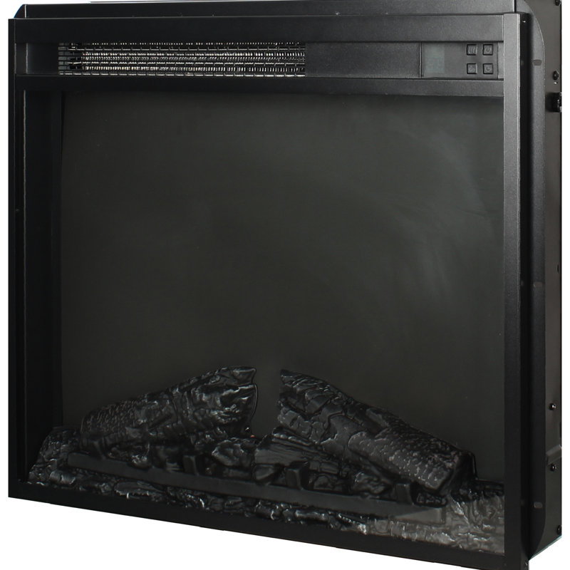 Ultra Thin 23 Inch Electric Fireplace Insert, Realistic Flame, Remote Control, Timer, Overheat , 1400W Heat, 5000 /H, 11 Temp Settings, 4 Adjustable Brightness, For 2000 - 2020 Furnitures Log & Suits