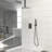 Innovative Dual Function Shower System, Stainless Steel, Modern Matte Black, Perfect For Luxury Spa-like Experience