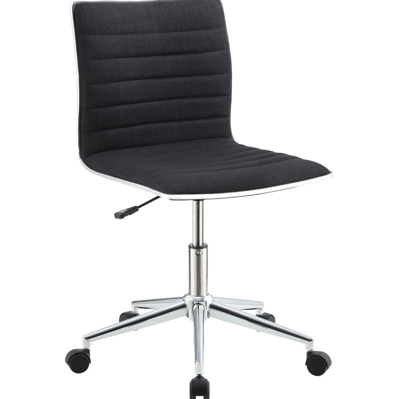 Chaise de bureau moderne noire avec revêtement confortable pour une utilisation facile
