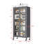 Étagère de cuisine à portes ouvertes Placard de plancher à plafond à plusieurs niveaux Armoire de rangement pour micro-ondes Armoires latérales Armoires de rangement Armoires de rangement de couleur grise