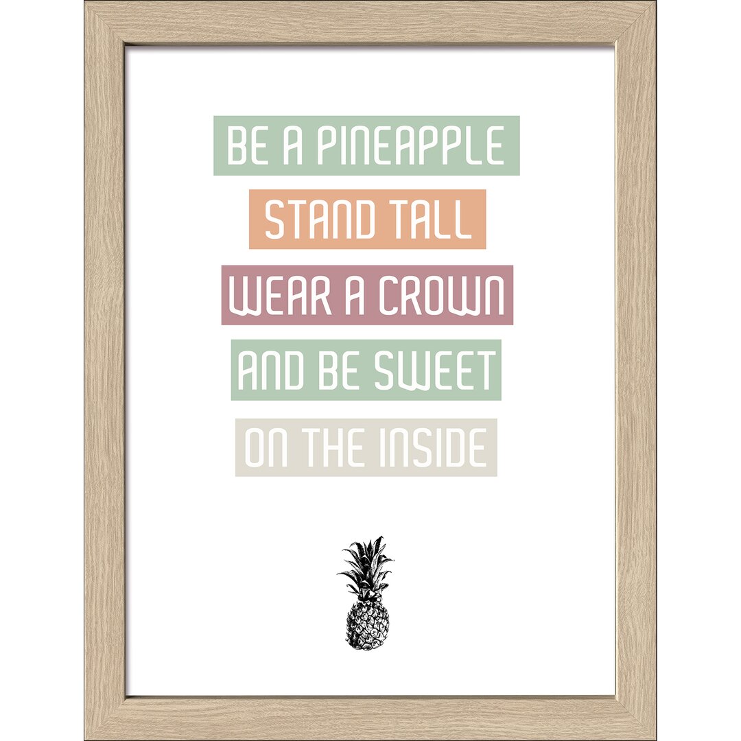 Gerahmtes Poster Pineapple I