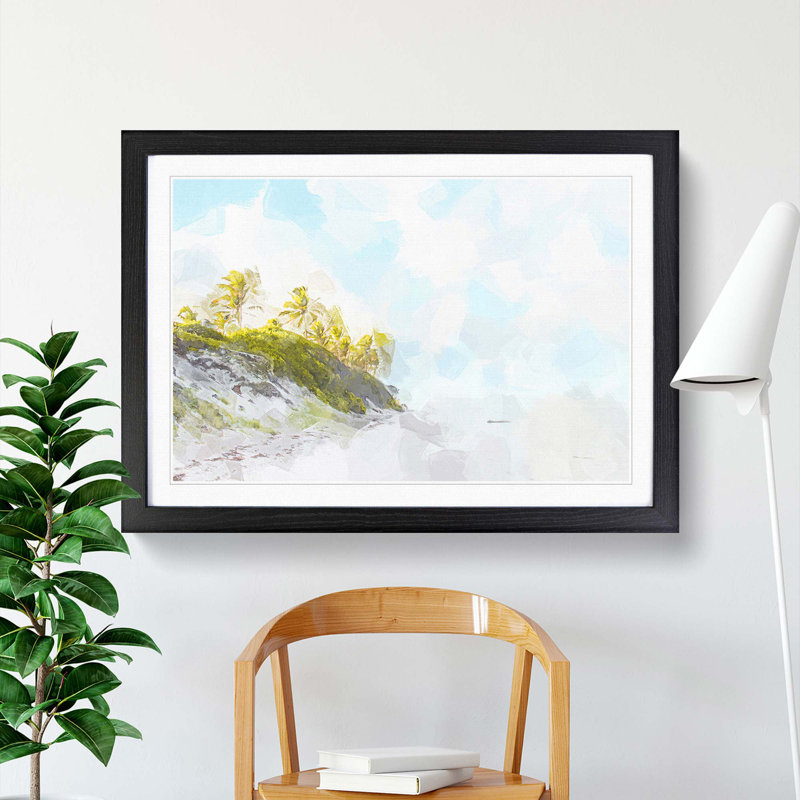 Beach in Pernambuco Brazil in Abstract - Picture Frame Graphic Art Print, Black Framed, 36cm H x 48cm W x 2cm D